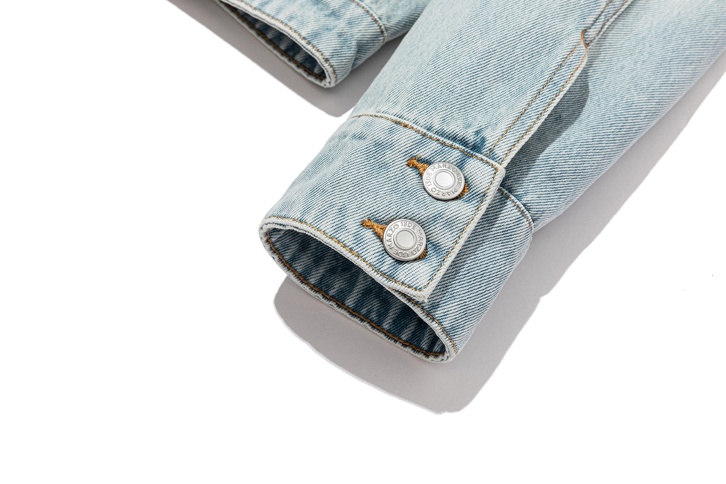 13DE MARZO Zip-Up Denim Jacket Blue - 13DE MARZO