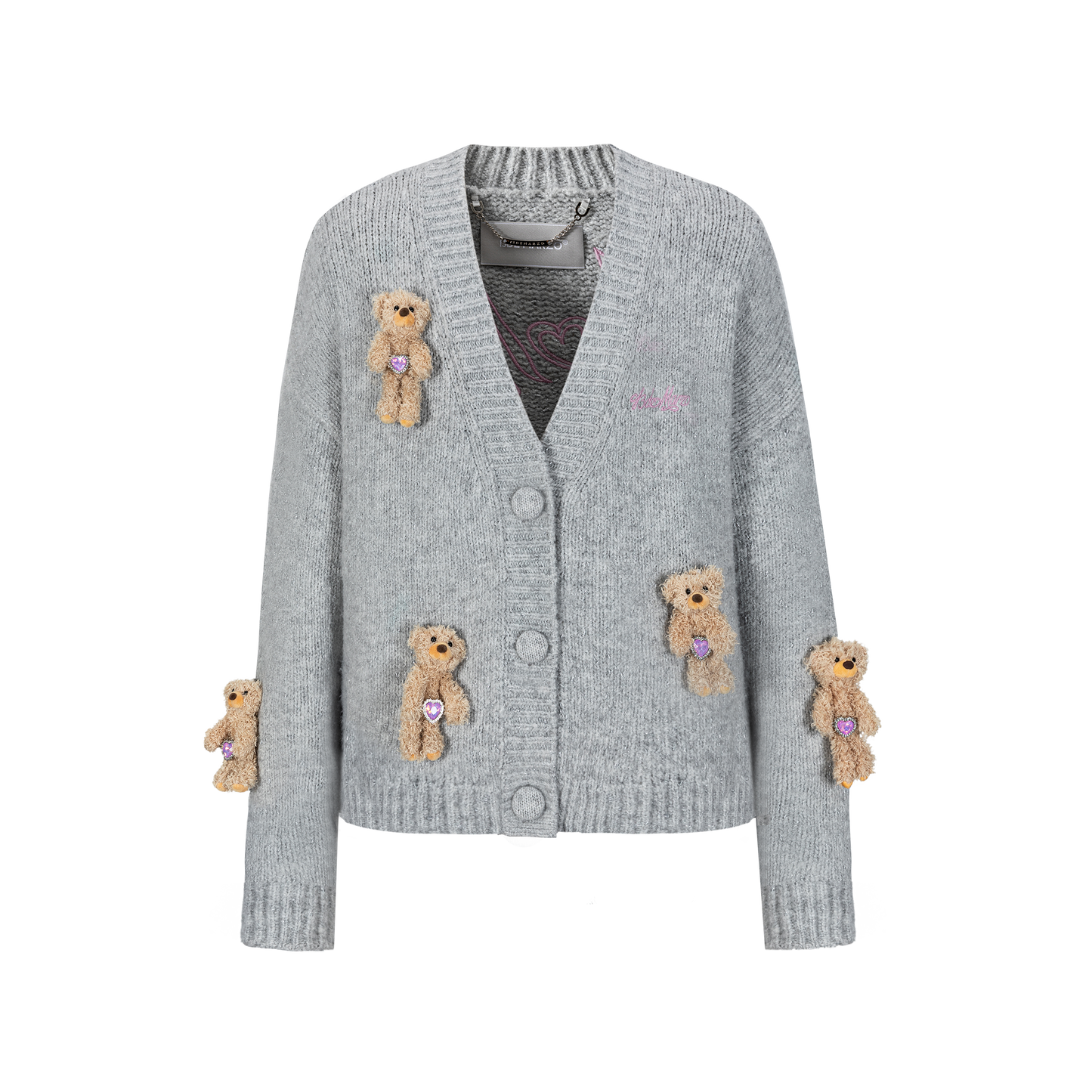 13DE MARZO Doozoo Rhinestone Cardigan