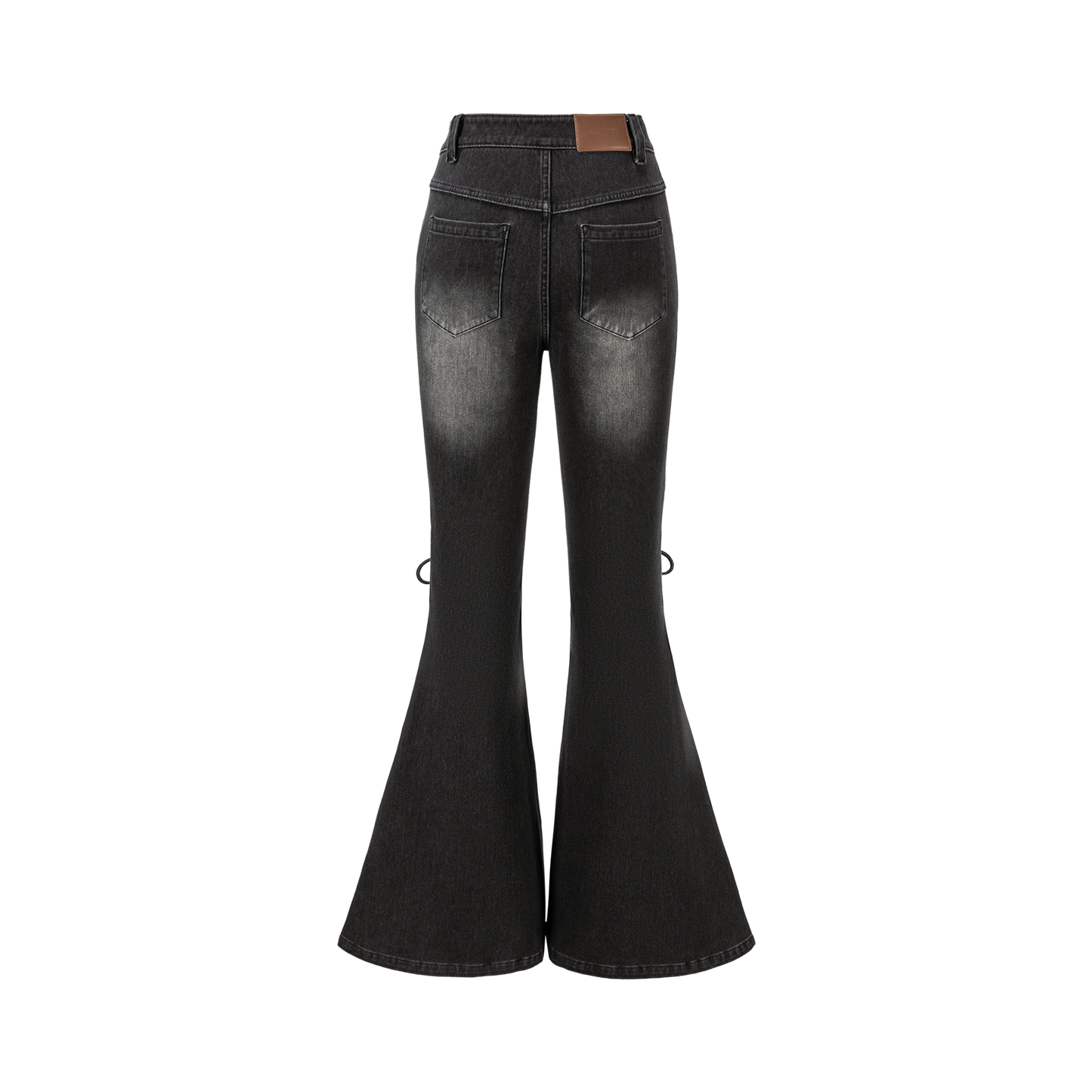 13DE MARZO Pencil Fit Mermaid Flare Pants Black