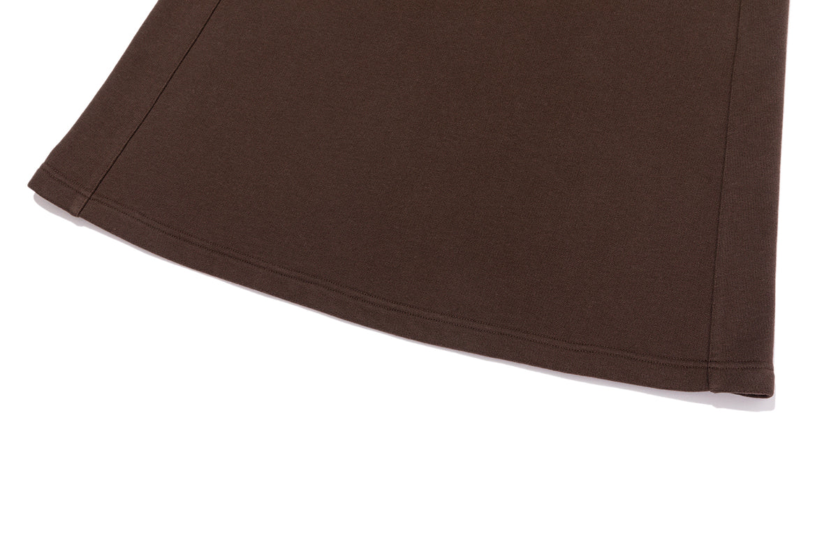 13DE MARZO Color Block Double Waist Skirt Brown