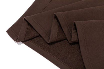 13DE MARZO Color Block Double Waist Skirt Brown