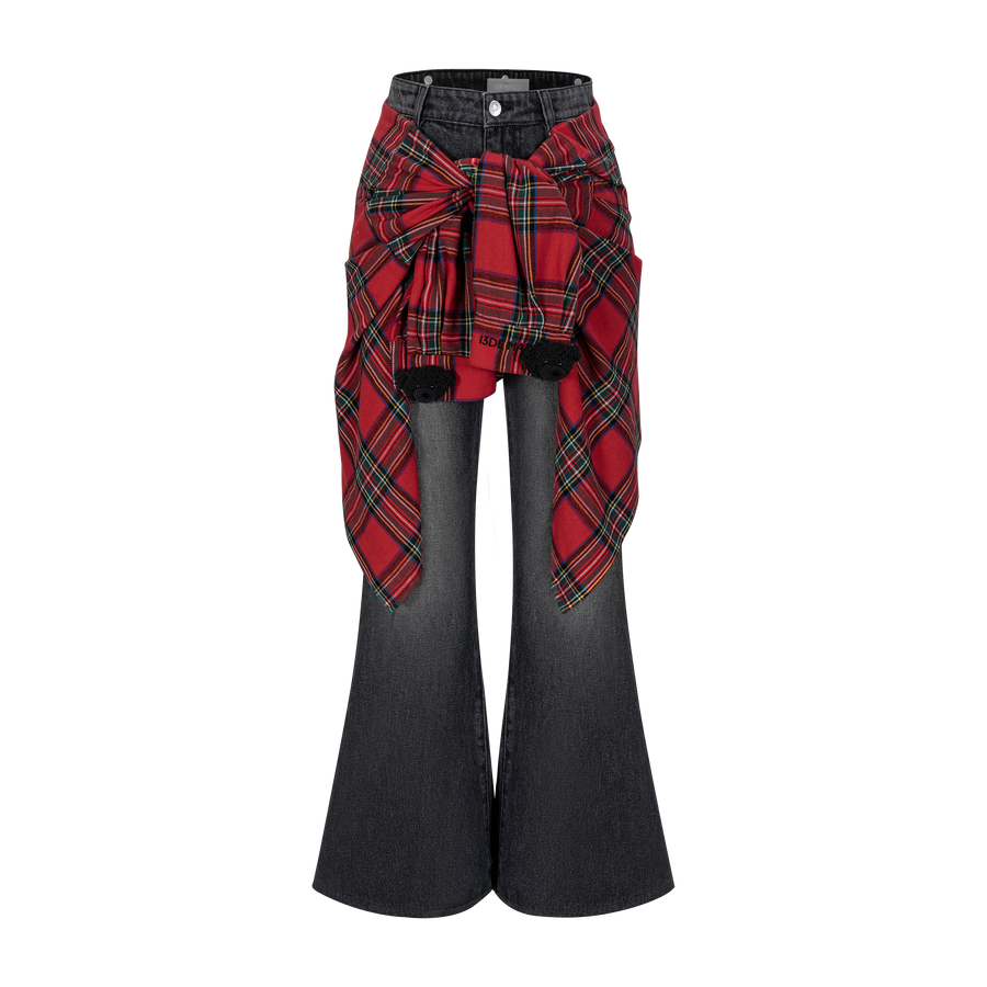 13DE MARZO Plaid Shirt Jeans - 13DE MARZO
