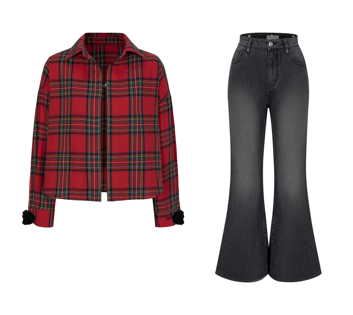 13DE MARZO Plaid Shirt Jeans