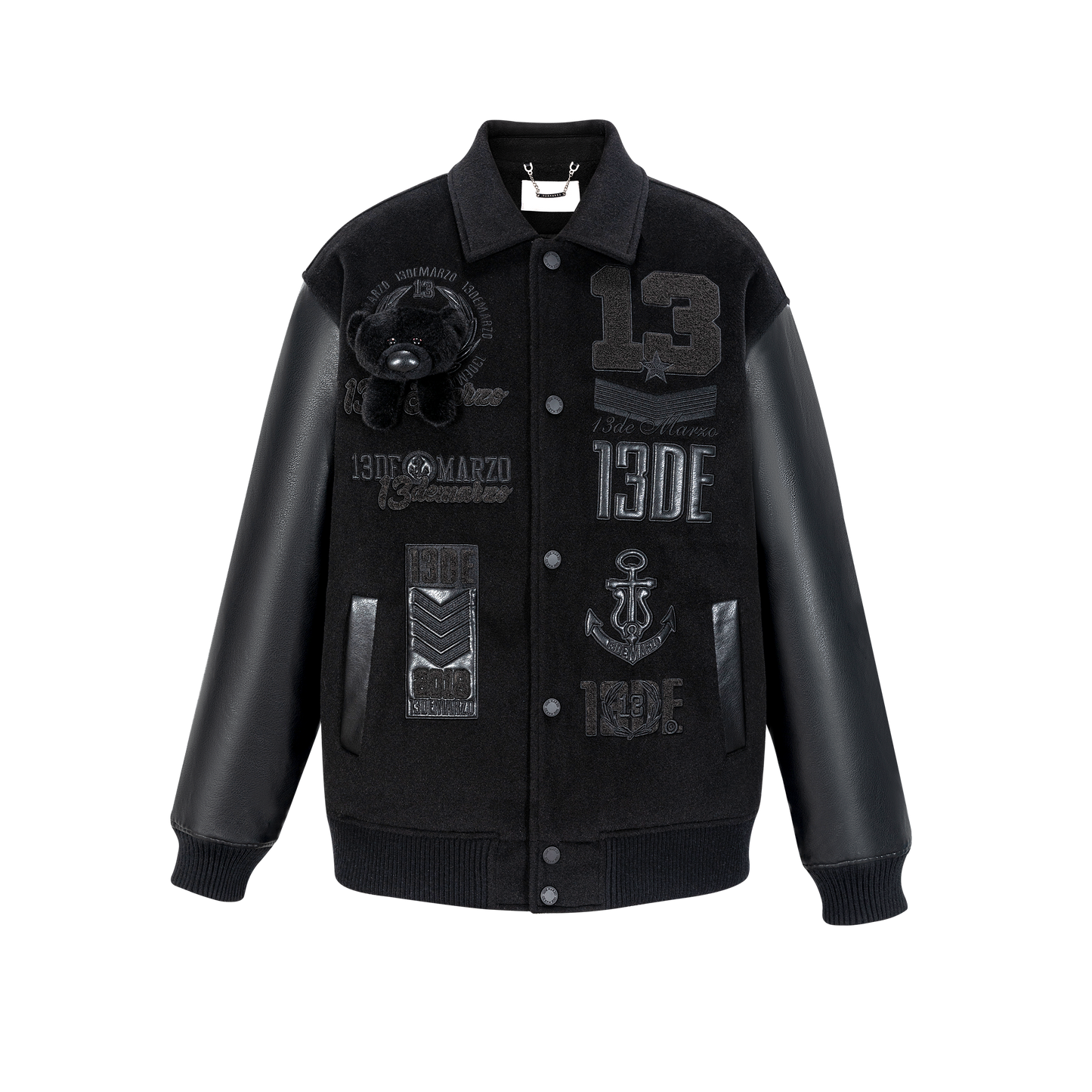 13DE MARZO Bear Multi Badge Jacket