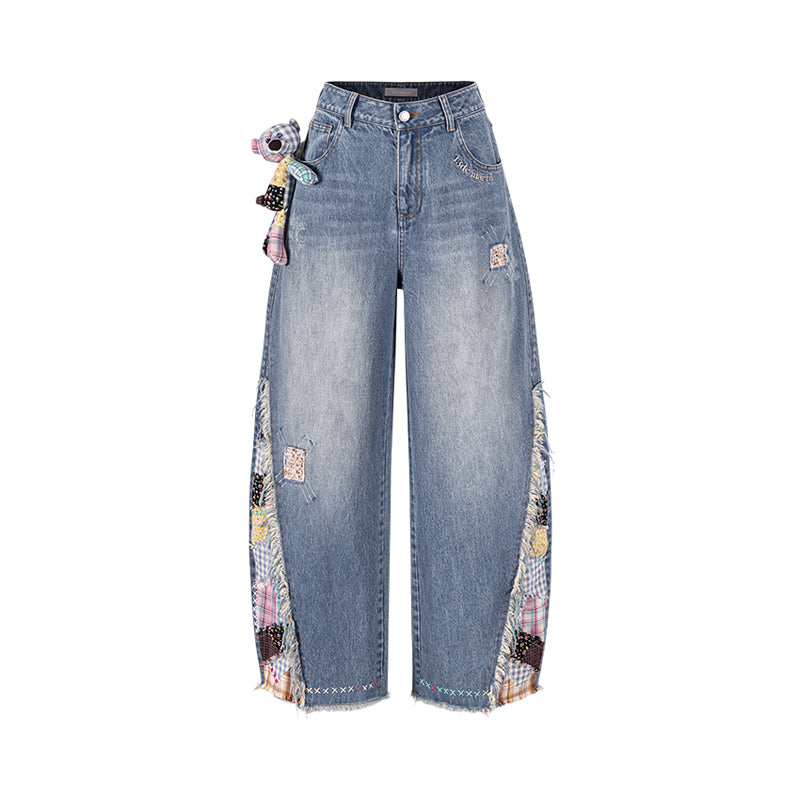 13DE MARZO Bear Plaid Blade Jeans - 13DE MARZO