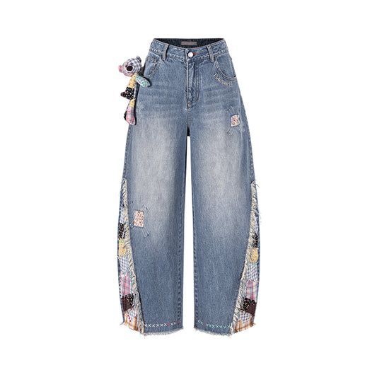 13DE MARZO Bear Plaid Blade Jeans - 13DE MARZO