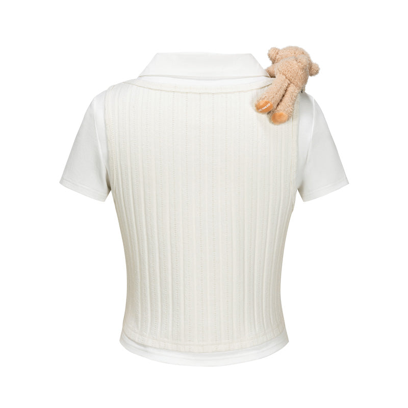 13DE MARZO Doozoo Cropped Vest Top - 13DE MARZO