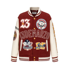 13DE MARZO Doozoo Retro Instruments Baseball Jacket