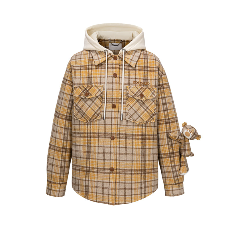13DE MARZO Doozoo Checked Hooded Jacket - 13DE MARZO