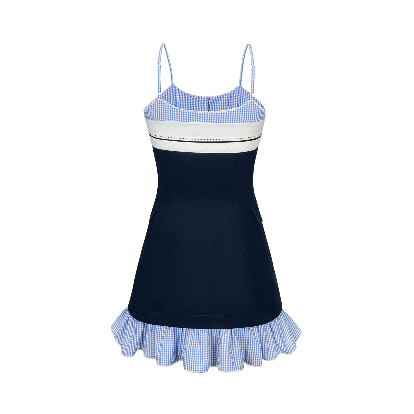 13DE MARZO Two-piece Style Blazer with Badge Dress Navy Blue - 13DE MARZO
