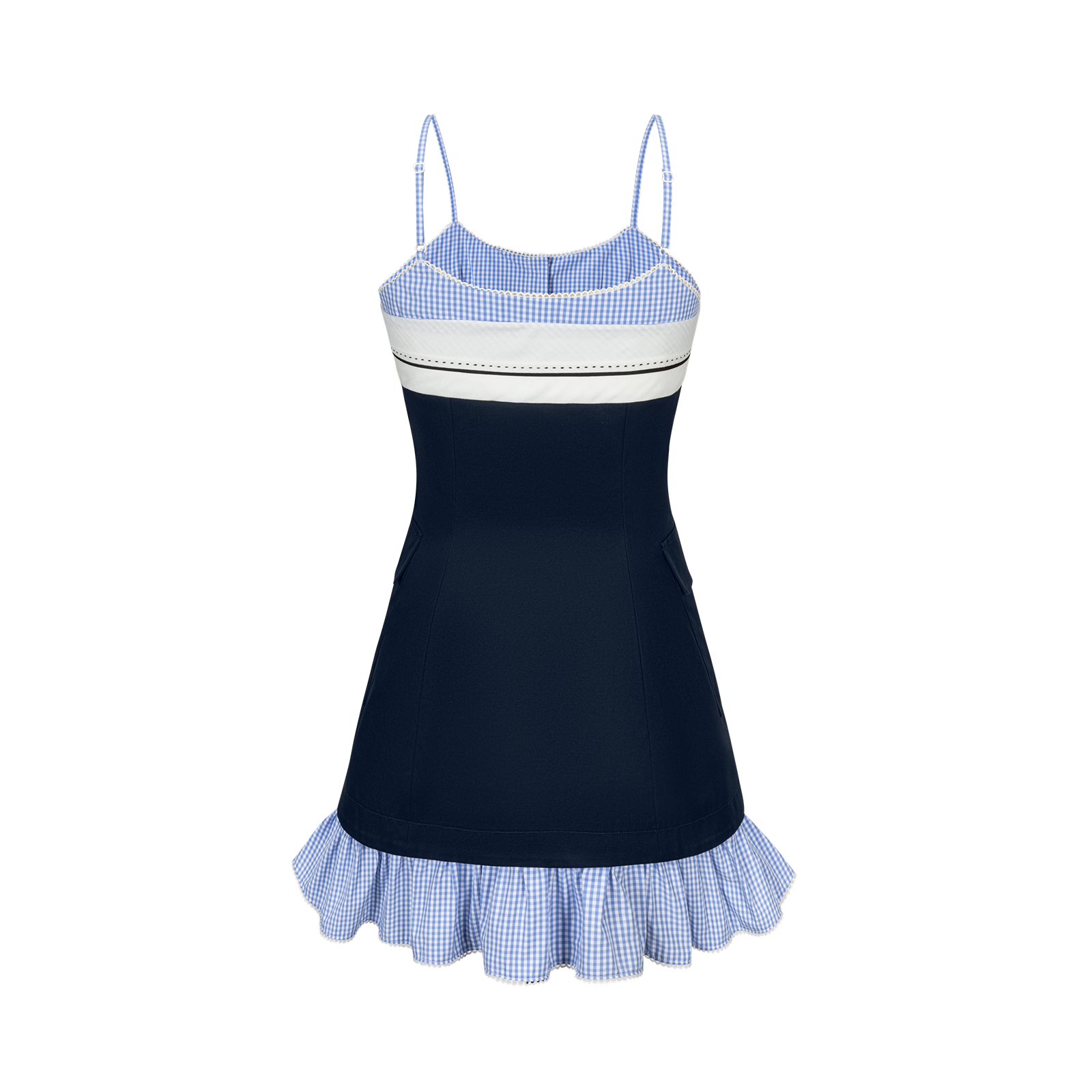13DE MARZO Two-piece Style Blazer with Badge Dress Navy Blue - 13DE MARZO