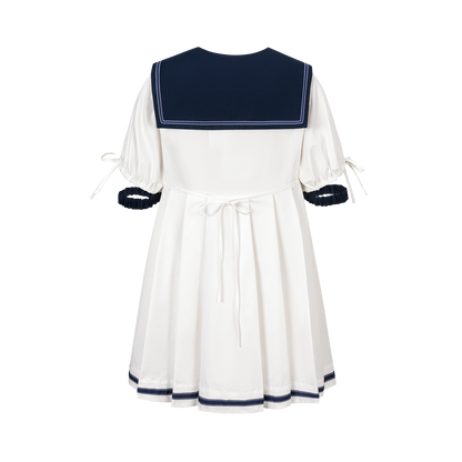 13DE MARZO Nautical Style Pleated Dress - 13DE MARZO