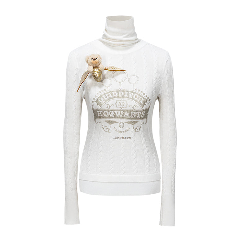 Harry Potter × 13DE MARZO Platform 9¾ Bear V-neck Sweater