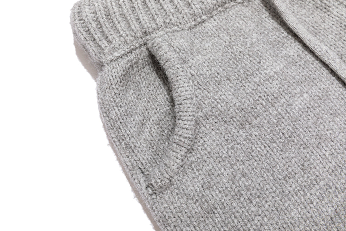 13DE MARZO Luminous Bear Star Knit Shorts Grey