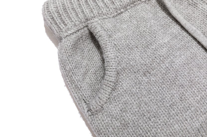 13DE MARZO Luminous Bear Star Knit Shorts Grey