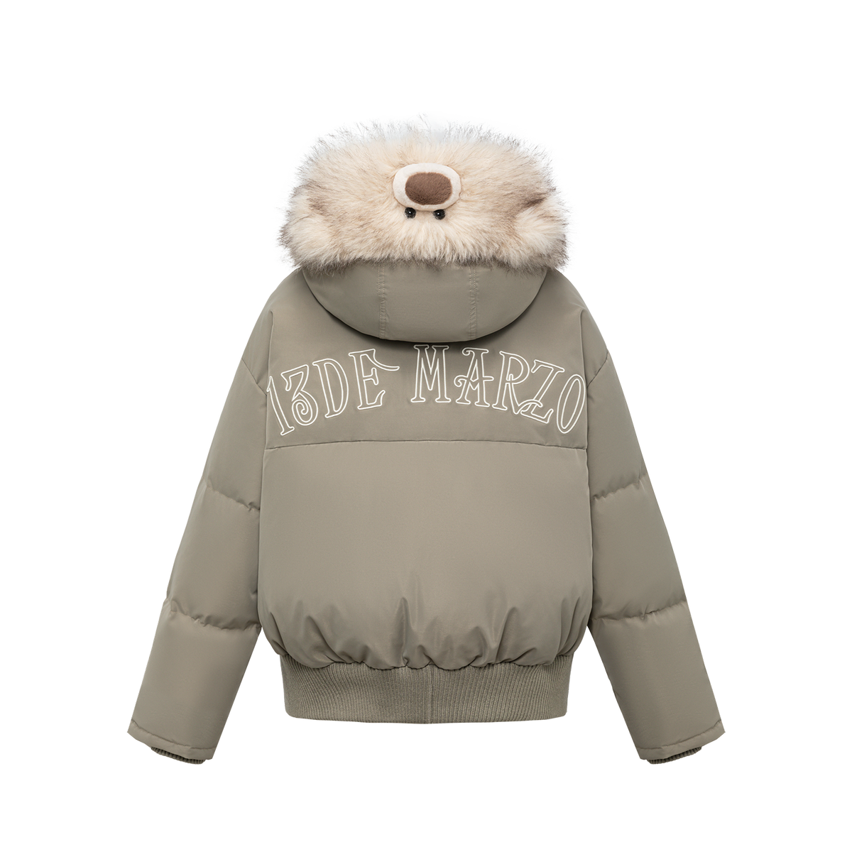 13DE MARZO Doozoo Fur Collar Parka Down Jacket Green