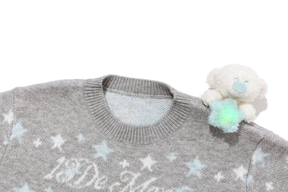 13DE MARZO BabyBear Fair Isle Pullover Sweater Grey - 13DE MARZO