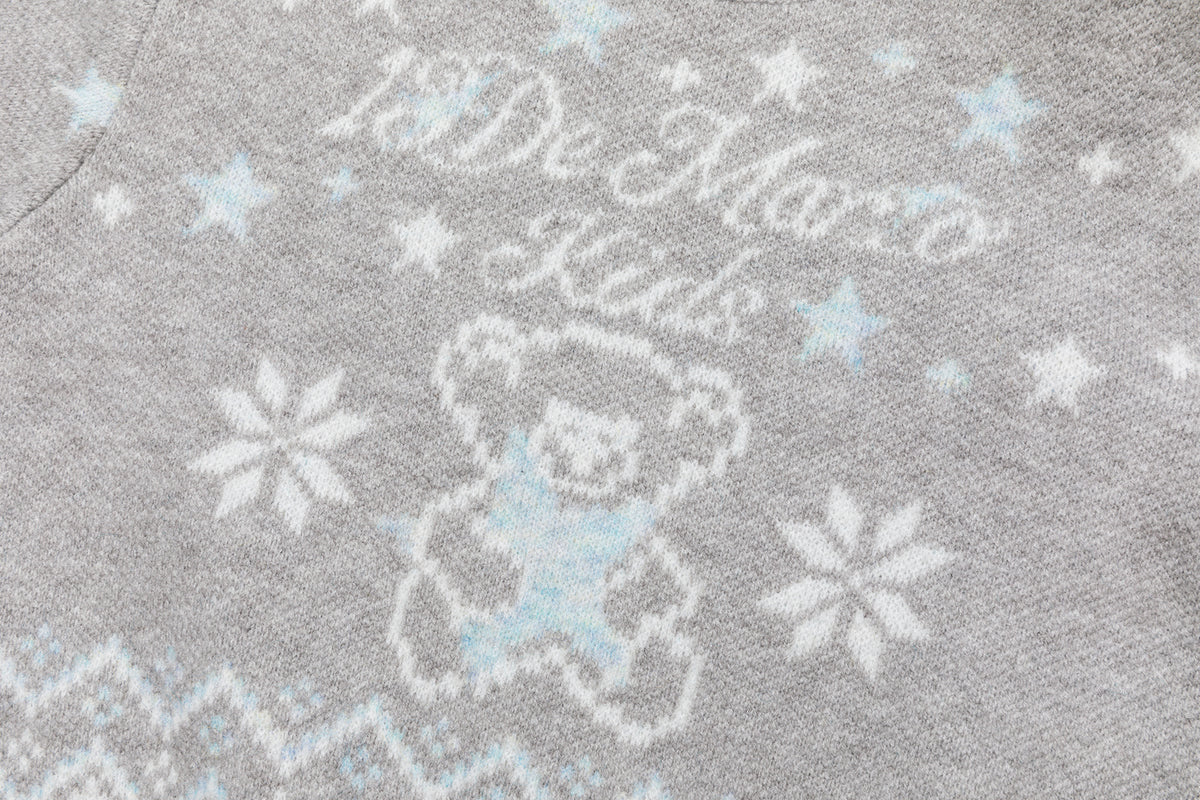 13DE MARZO BabyBear Fair Isle Pullover Sweater Grey - 13DE MARZO
