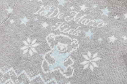 13DE MARZO BabyBear Fair Isle Pullover Sweater Grey - 13DE MARZO