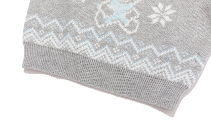 13DE MARZO BabyBear Fair Isle Pullover Sweater Grey - 13DE MARZO
