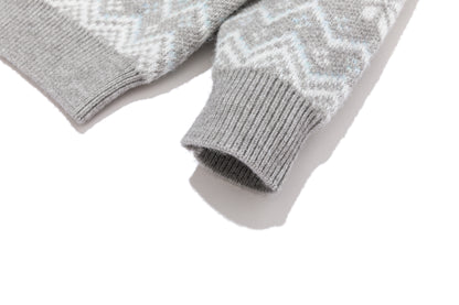 13DE MARZO BabyBear Fair Isle Pullover Sweater Grey - 13DE MARZO