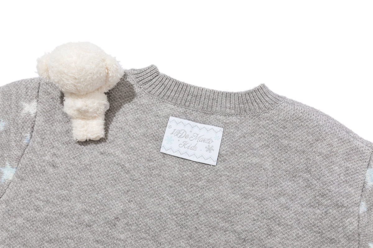 13DE MARZO BabyBear Fair Isle Pullover Sweater Grey - 13DE MARZO