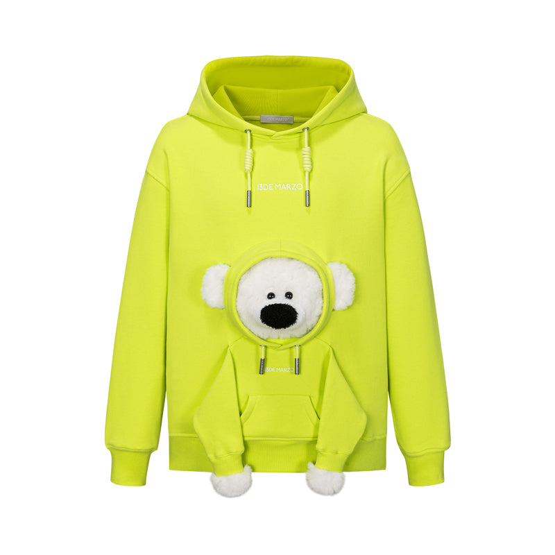 13DE MARZO Doozoo Pocket Bear Hoodie - 13DE MARZO