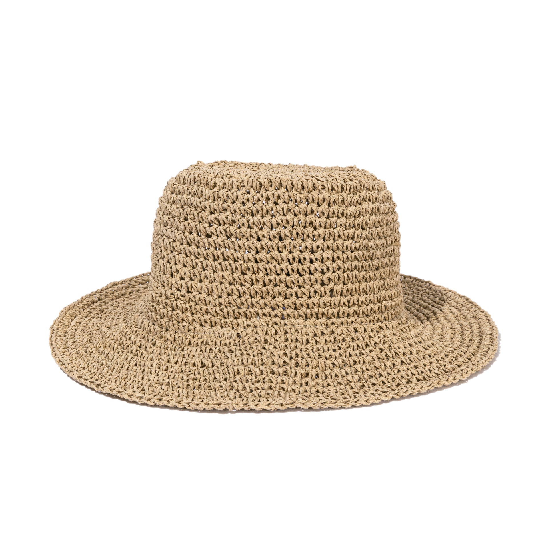 13DE MARZO Woven Straw Hat Khaki - 13DE MARZO