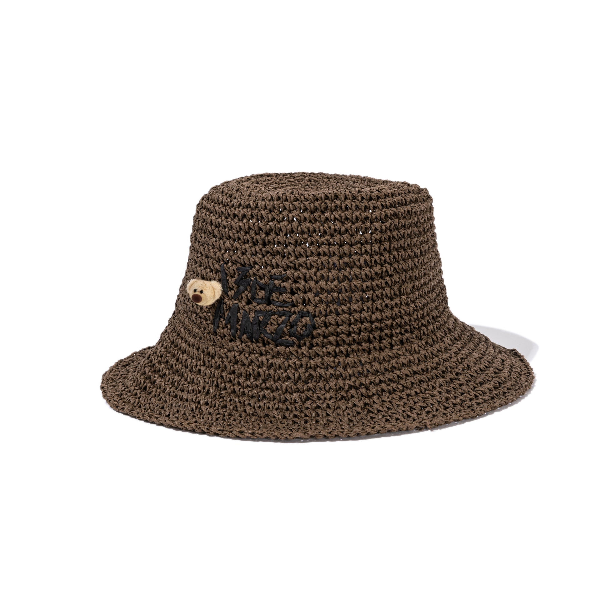13DE MARZO Woven Straw Hat Brown - 13DE MARZO