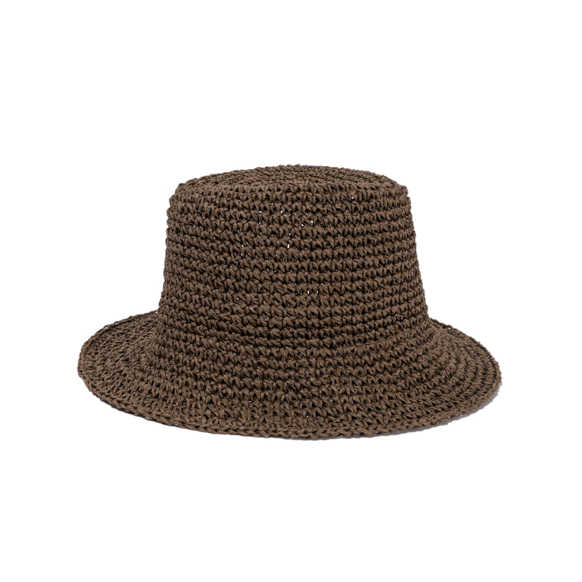 13DE MARZO Woven Straw Hat Brown - 13DE MARZO