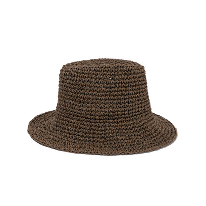 13DE MARZO Woven Straw Hat Brown - 13DE MARZO