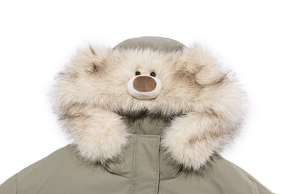 13DE MARZO Doozoo Fur Collar Parka Down Jacket Green