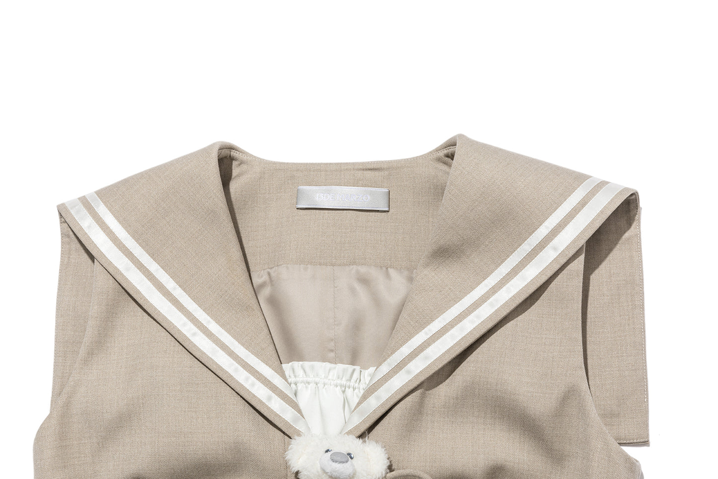13DE MARZO Sailor Collar Dress Two-Piece Set Khaki - 13DE MARZO