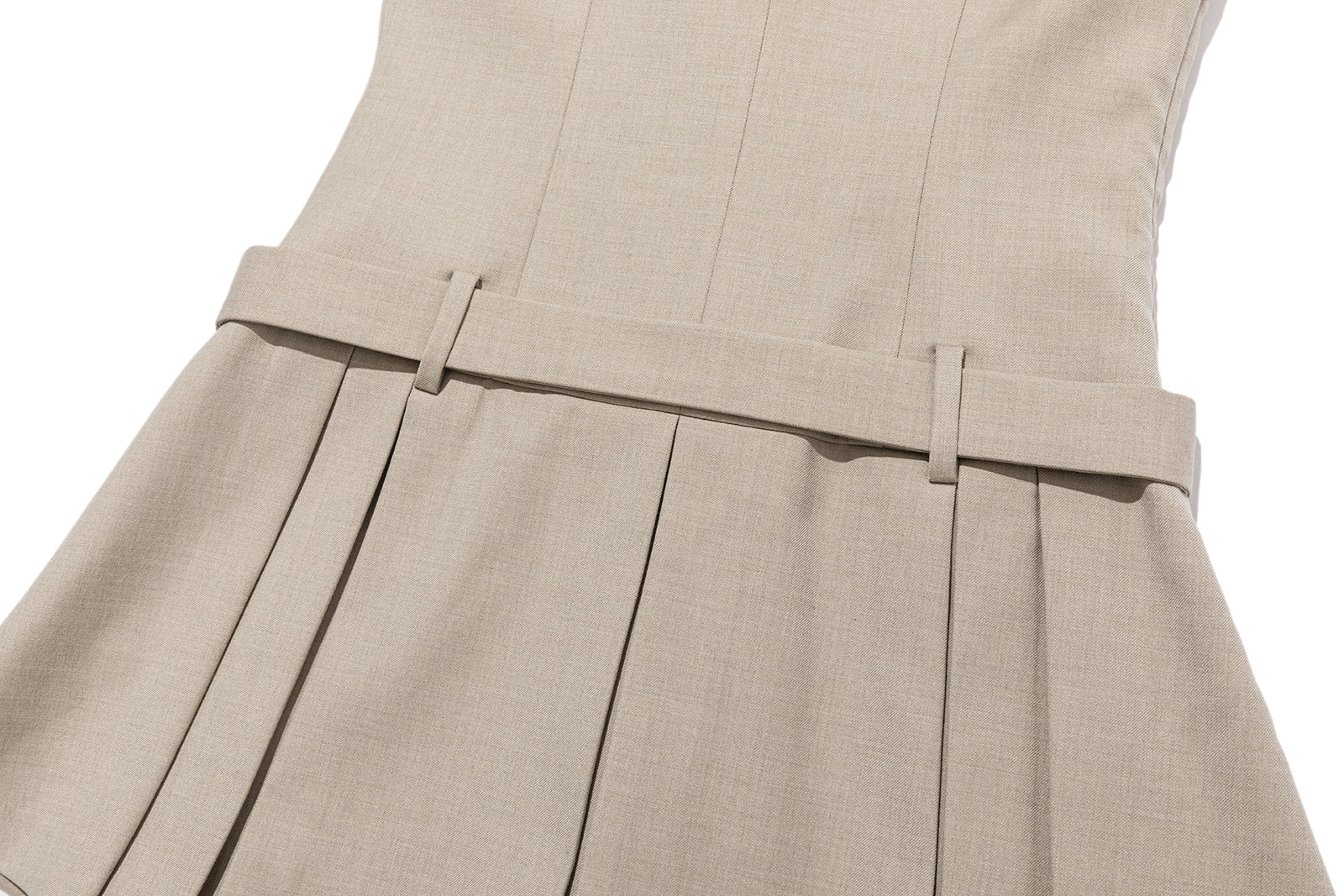 13DE MARZO Sailor Collar Dress Two-Piece Set Khaki - 13DE MARZO