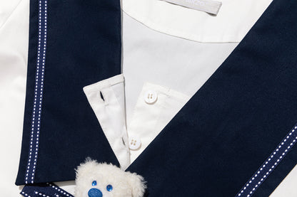 13DE MARZO Nautical Style Pleated Dress - 13DE MARZO