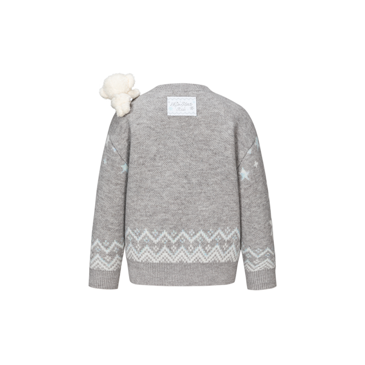 13DE MARZO BabyBear Fair Isle Pullover Sweater Grey - 13DE MARZO