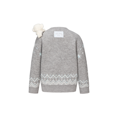 13DE MARZO BabyBear Fair Isle Pullover Sweater Grey - 13DE MARZO