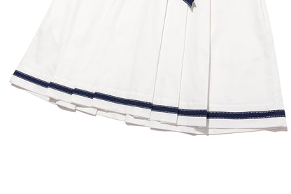 13DE MARZO Nautical Style Pleated Dress - 13DE MARZO