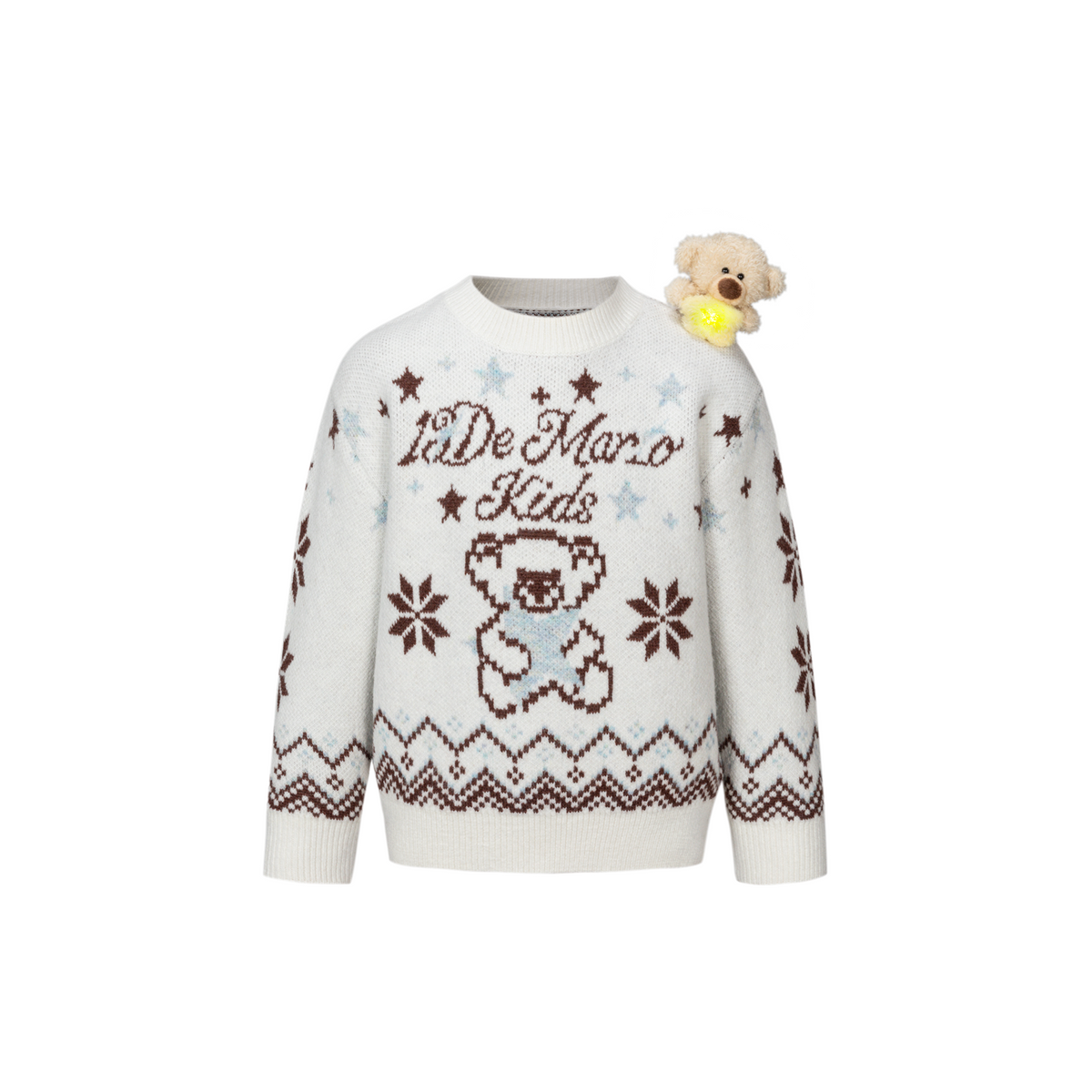 13DE MARZO BabyBear Fair Isle Pullover Sweater Beige - 13DE MARZO