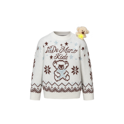 13DE MARZO BabyBear Fair Isle Pullover Sweater Beige - 13DE MARZO