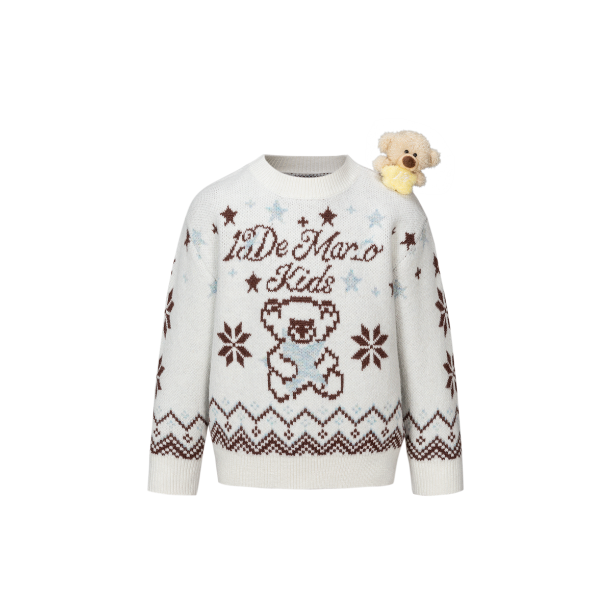 13DE MARZO BabyBear Fair Isle Pullover Sweater Beige - 13DE MARZO