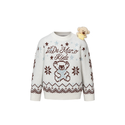 13DE MARZO BabyBear Fair Isle Pullover Sweater Beige - 13DE MARZO
