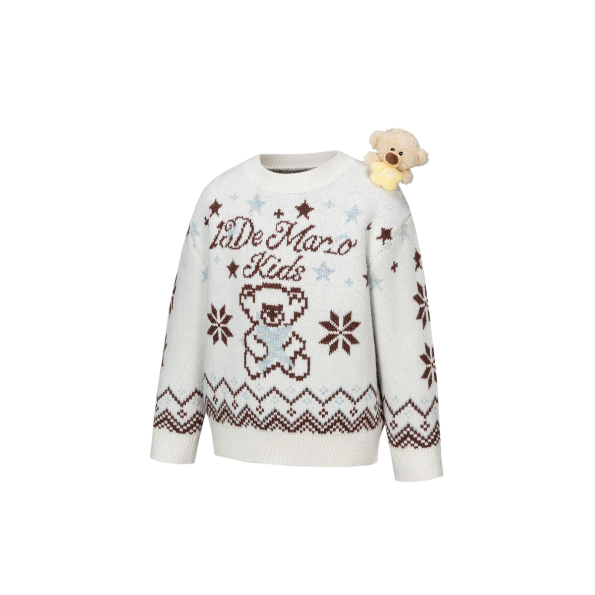 13DE MARZO BabyBear Fair Isle Pullover Sweater Beige - 13DE MARZO