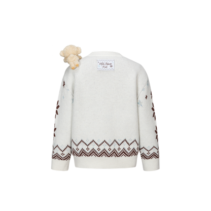 13DE MARZO BabyBear Fair Isle Pullover Sweater Beige - 13DE MARZO