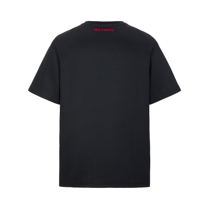 13DE MARZO Bear Hollow Heart T-shirt Black