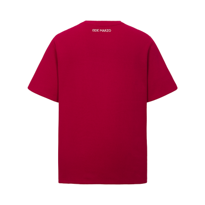 13DE MARZO Bear Hollow Heart T-shirt Red