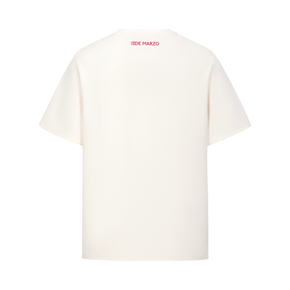 13DE MARZO Bear Hollow Heart T-shirt Beige