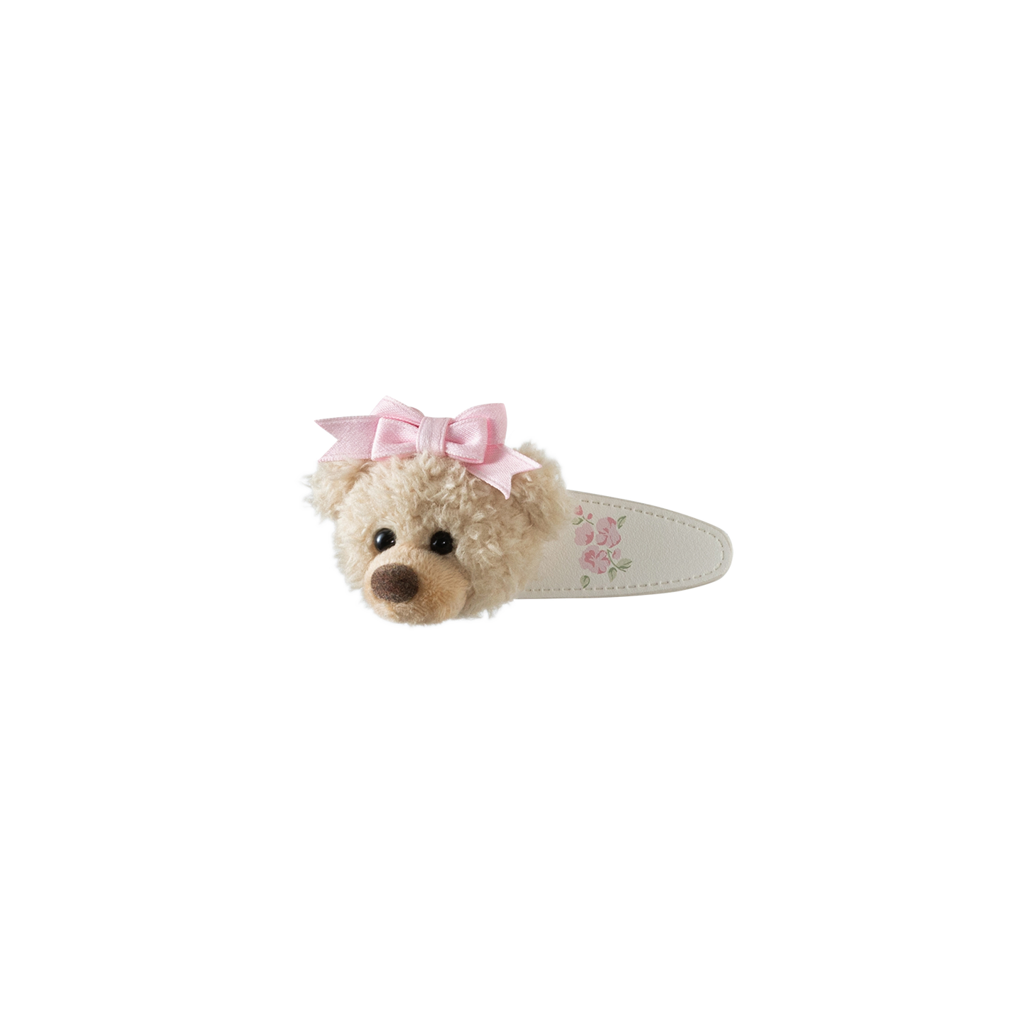 13DE MARZO Floral Print Bear Hair Clip