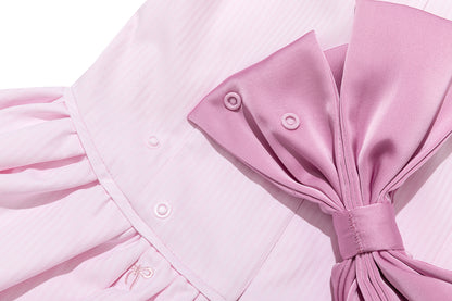13DE MARZO BabyBear Bow Bubble Dress Pink