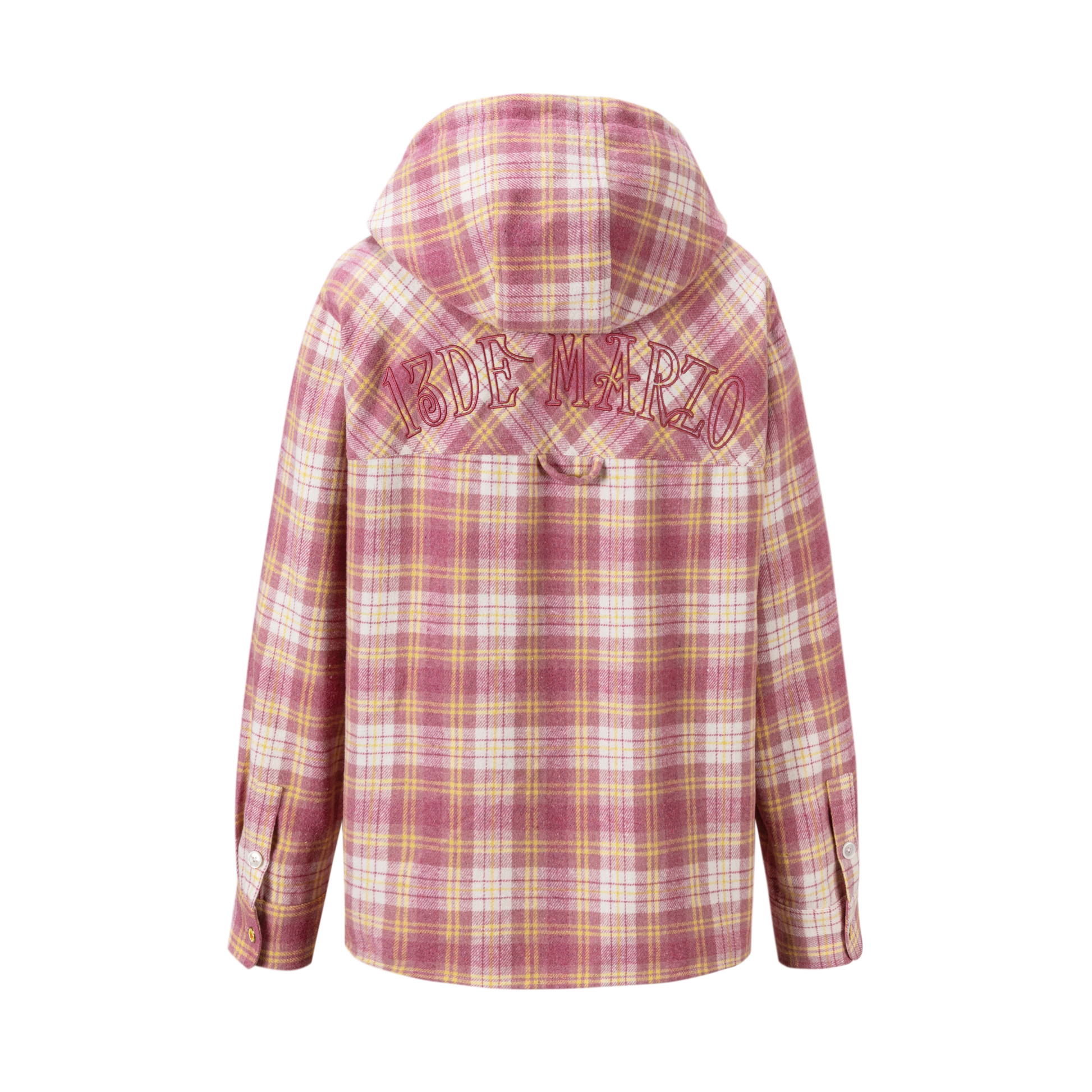 13DE MARZO Lollipop Hooded Shirt Jacket Pink - 13DE MARZO